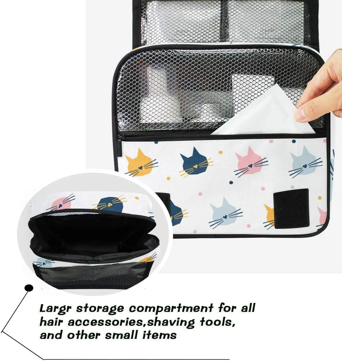 Hanging Travel Toiletry Bag Kit Makeup Case Cosmetics Organizer for Men Women