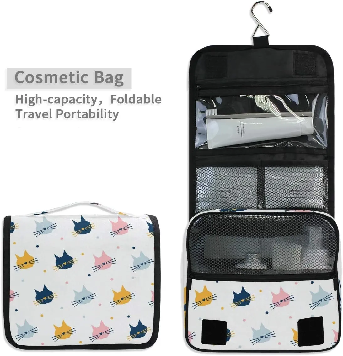 Hanging Travel Toiletry Bag Kit Makeup Case Cosmetics Organizer for Men Women