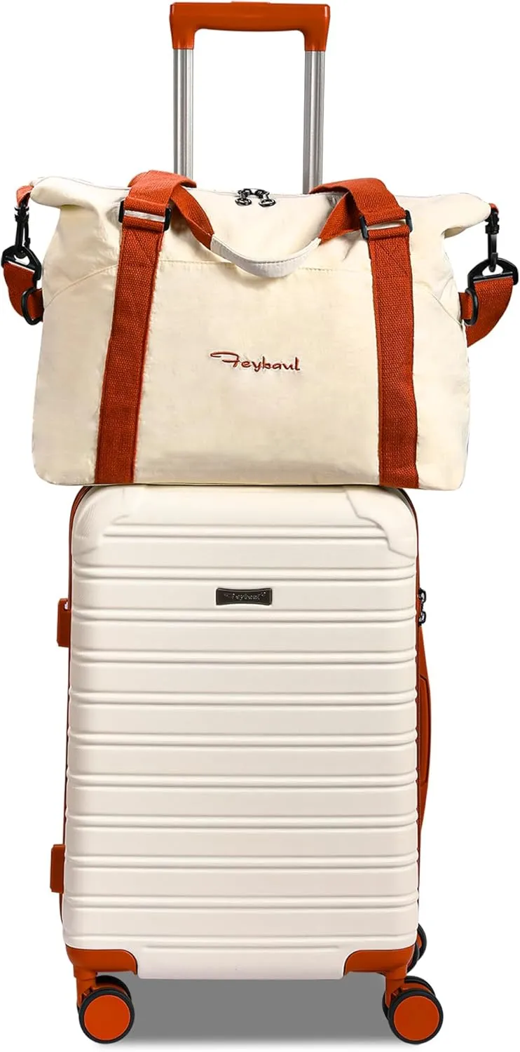 Hard Case Luggage 3 Piece Sets 20 Inch Carry On Lightweight With Spinner Wheels Rolling Suitcase 22x14x9 Airline Approved PC ABS TSA Lock Hardshell Travel Carry On Size Hardside 3PCS Set Beige
