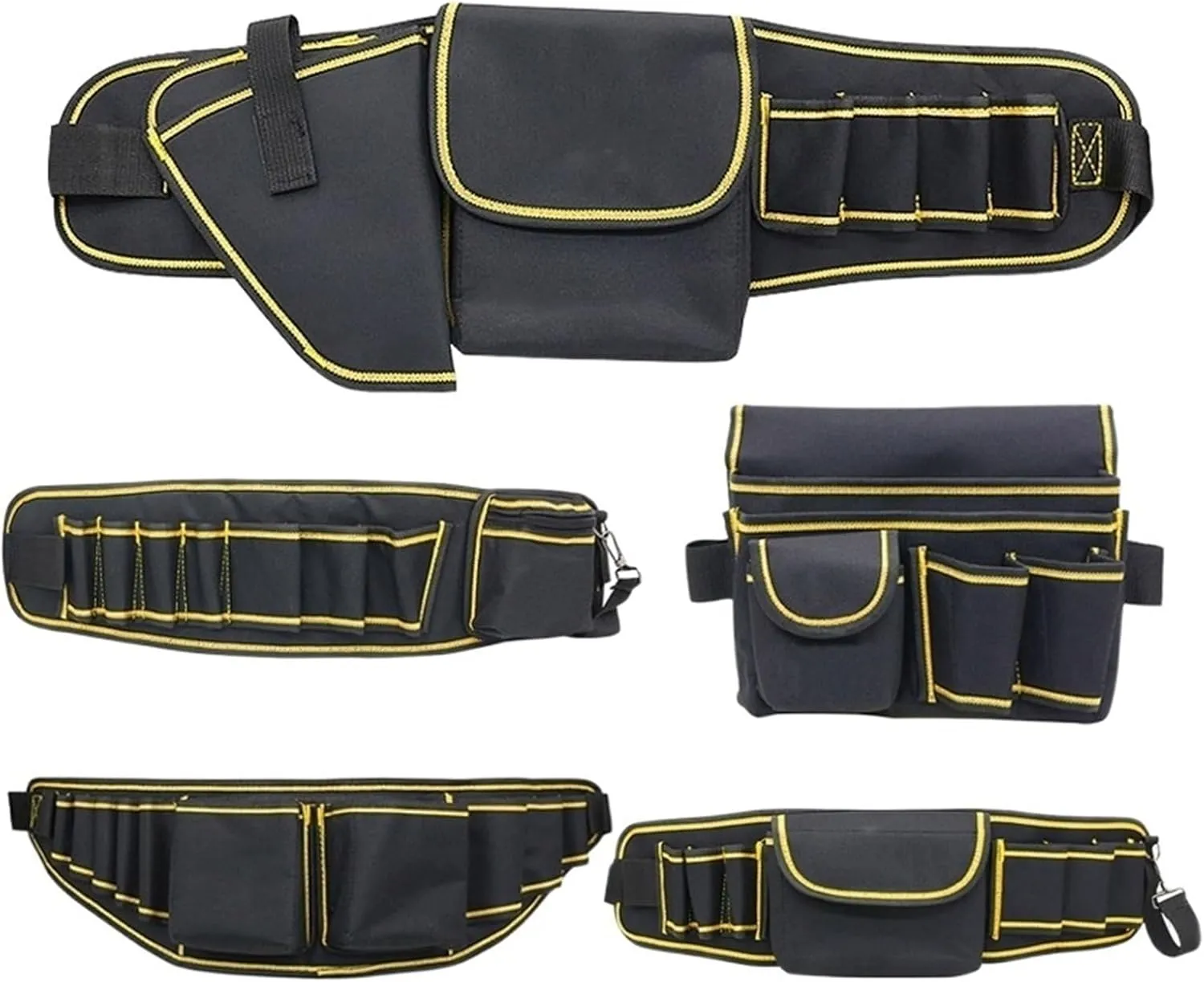 Hardware Tool Repair Kit Storage Bag Oxford Cloth Tool Belt Bag For Electric Drill Wrench Clamp Hammer Multi-pockets Waist Bag (Color : JK-104)