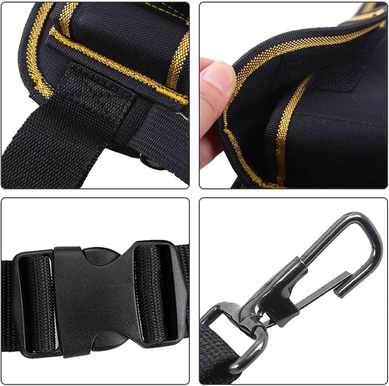 Hardware Tool Repair Kit Storage Bag Oxford Cloth Tool Belt Bag For Electric Drill Wrench Clamp Hammer Multi-pockets Waist Bag (Color : JK-104)