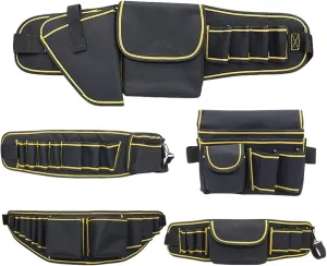 Hardware Tool Repair Kit Storage Bag Oxford Cloth Tool Belt Bag For Electric Drill Wrench Clamp Hammer Multi-pockets Waist Bag (Color : JK-104)