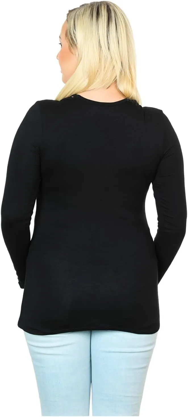 Harley-Davidson Women's Dulce Detail V-Neck Longsleeve Tee Shirt, Blk