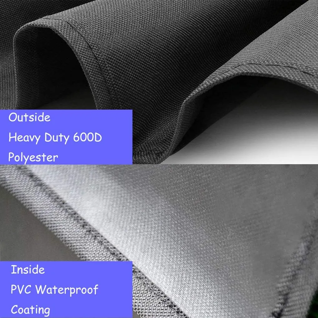 Heavy Duty Patio Cover Fits for Camp Chef 3 Burner Stoves, Including Models TB90LW, TB90LWG, TB90LWG15, DB90D, SPG90B,PRO90,43" L x 16" H x 16" W, Black