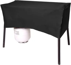 Heavy Duty Patio Cover Fits for Camp Chef 3 Burner Stoves, Including Models TB90LW, TB90LWG, TB90LWG15, DB90D, SPG90B,PRO90,43" L x 16" H x 16" W, Black