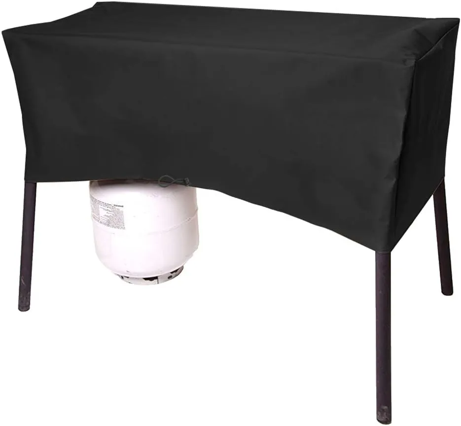 Heavy Duty Patio Cover Fits for Camp Chef 3 Burner Stoves, Including Models TB90LW, TB90LWG, TB90LWG15, DB90D, SPG90B,PRO90,43" L x 16" H x 16" W, Black