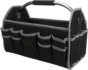 Heavy Duty Tool Bag Wide Opening Mouth Tool Box Organizers Case with Shoulder Strap Portable Electrician Tool Kits