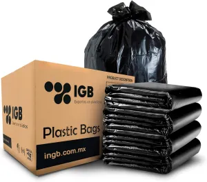 Heavy Duty Trash Bags 55-60 Gallons (100 Count) – Extra Durable Contractor Bags for Construction, Landscaping, Restaurants – Leak-Proof Industrial Garbage Bags for Commercial Use