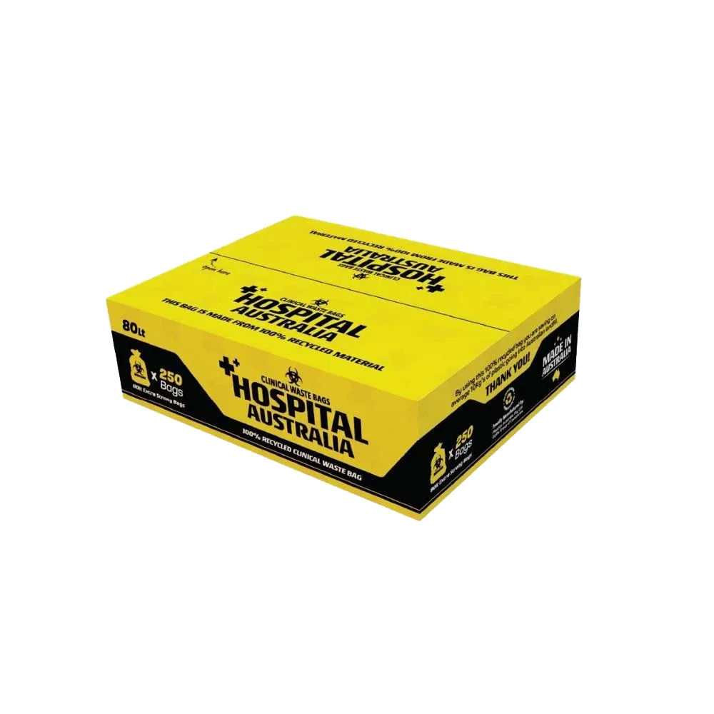 Heavy Duty Yellow Hazardous Clinical Waste Bag Hospital Biohazardous 120L