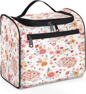Hedgehogs Pattern Hanging Toiletry Bag for Men Women Travel Cosmetic Makeup Organizer Bag Water Resistant Large Portable Wash Case for Accessories, Toiletries, Cosmetics