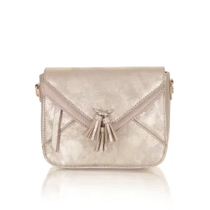 Helsinki Champagne Satchel Bag (Matches Tara Flats) by Ruby Shoo