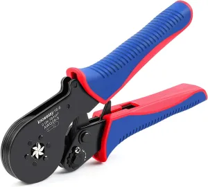 Hexagonal Ferrule Crimper,Knoweasy 16-6 Ferrules Crimp Tool and Hexagonal Wire Ferrule Crimper Used for 28-5 AWG/0.5-16mm² Cable End Sleeves