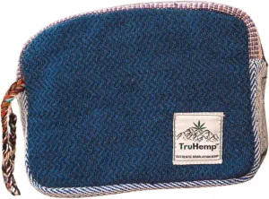 Himalayan Hemp Toiletry Kit – Natural Hemp Travel Pouch with Spacious Storage, Dual Zipper Compartments, Soft Cotton Lining