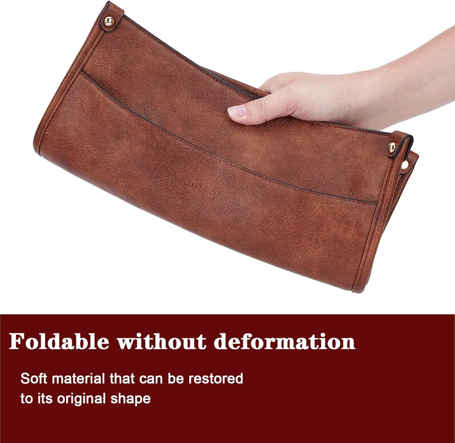 HKCLUF Crossbody Bag Purse for Women 2PCS/Set Leather Hobo Handbag Wallet Set With 2Adjustable Guitar Strap Shoulder Bag