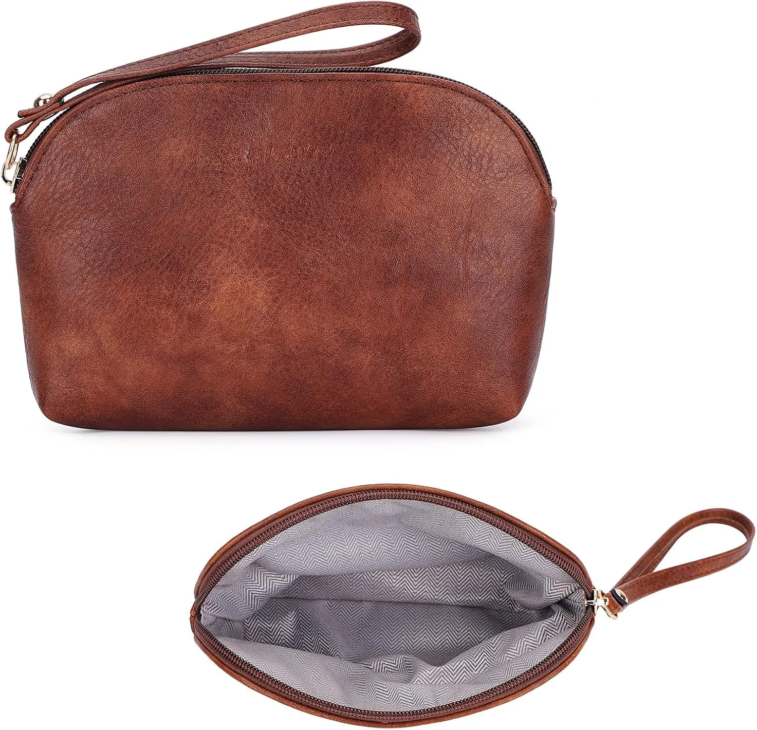 HKCLUF Crossbody Bag Purse for Women 2PCS/Set Leather Hobo Handbag Wallet Set With 2Adjustable Guitar Strap Shoulder Bag