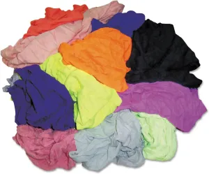 HOSPECO 24510 Polo T-Shirt Rags, Assorted Colors, 10 Pounds/Bag