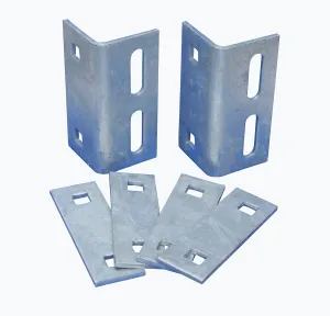   Howell Dock Hardware Floating Inside Joist Corner Kit with 2 Inside Joist Corner and 4 Washer Plates,Silver