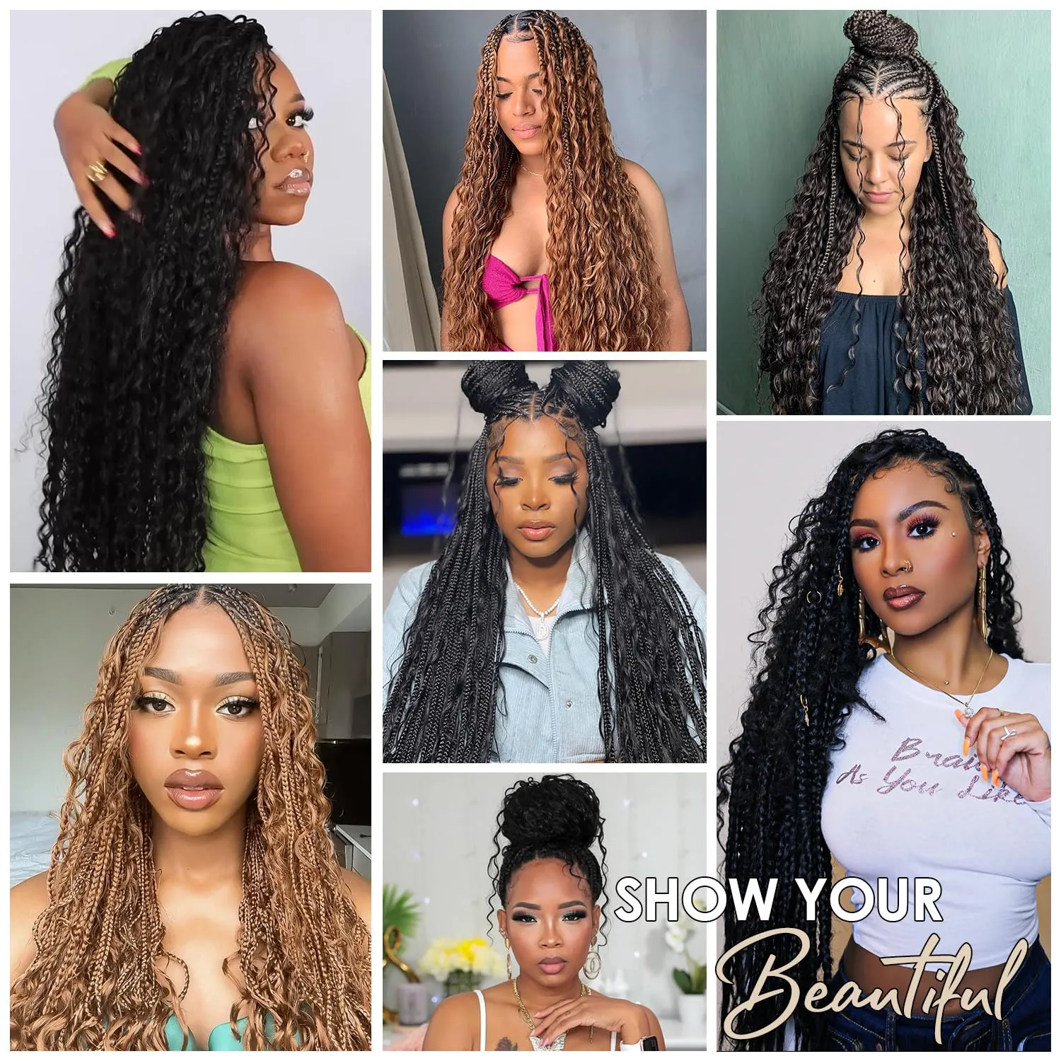 Human Braiding Hair Mixed Synthetic Braiding Hair for Boho Braids 2 Bundles 160g Color 30 Brown Deep Wave Bulk Human Hair for Braiding No Weft Hair Extensions Braiding Hair 24inch（30#）