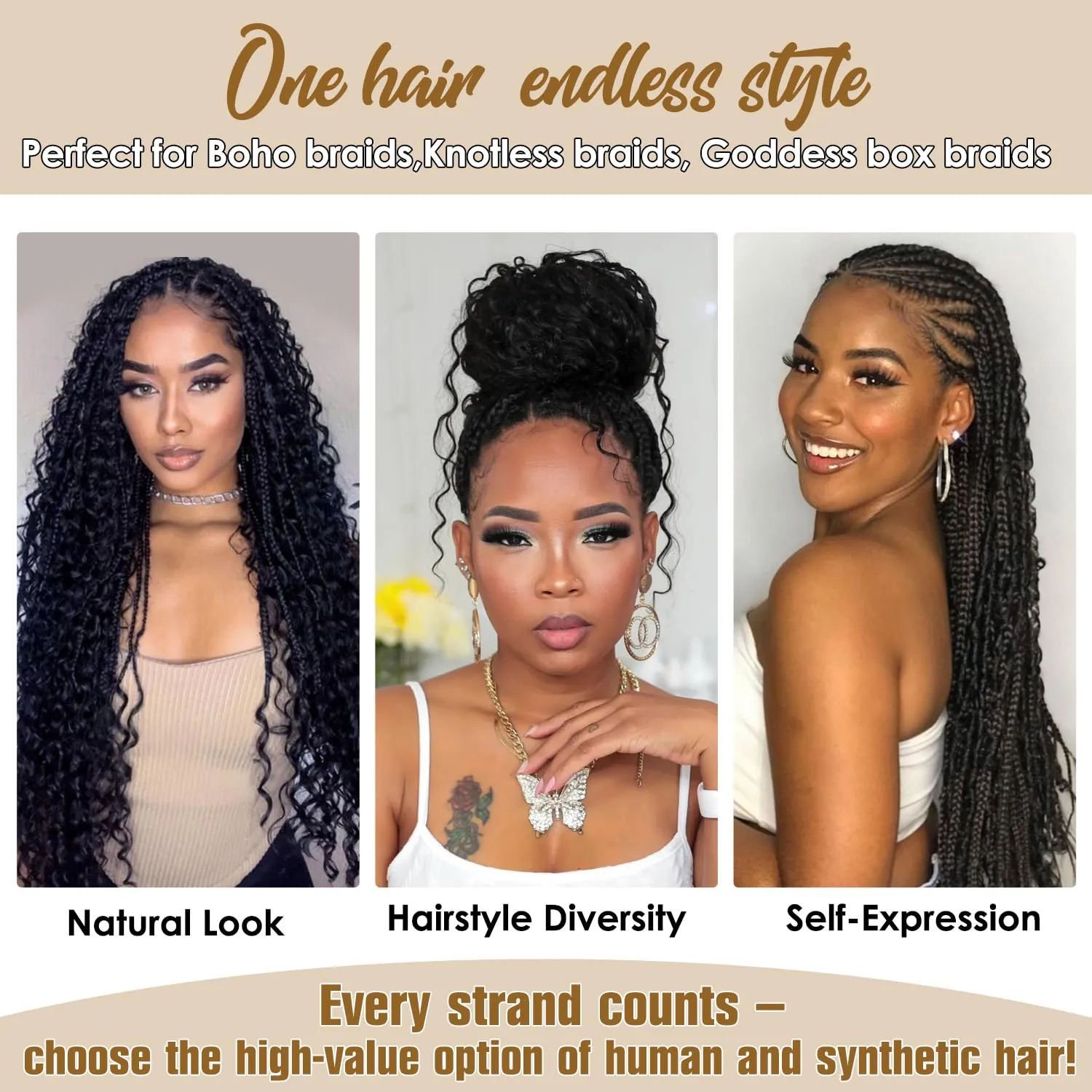 Human Braiding Hair Mixed Synthetic Braiding Hair for Boho Braids 2 Bundles 160g Color 30 Brown Deep Wave Bulk Human Hair for Braiding No Weft Hair Extensions Braiding Hair 24inch（30#）