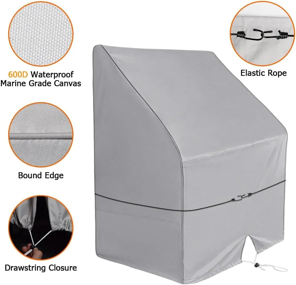 iCOVER Boat Center Console Cover 600D Waterproof Marine Grade for Carolina Skiff, Boston Whaler, Mako, Excel Bay Pro,Wellcraft and Other Brands, 45" H X 40" L X 46" W