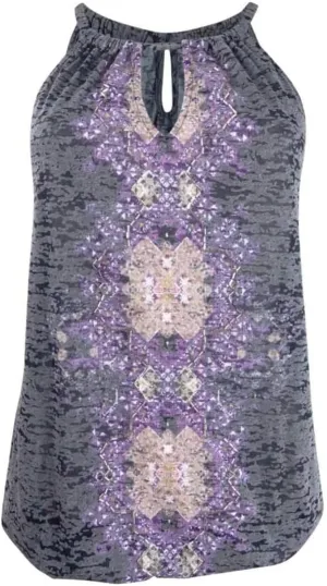 INC International Concepts Women's Embellished Keyhole Top