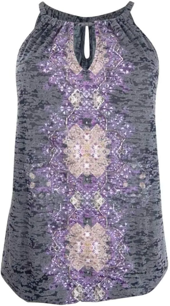 INC International Concepts Women's Embellished Keyhole Top