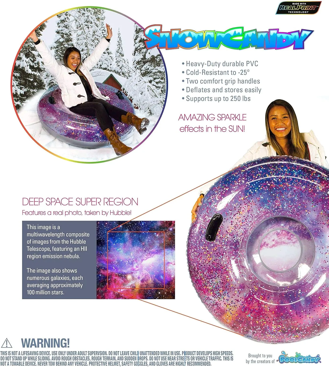 Inflatable Heavy Duty Snow Tubes.