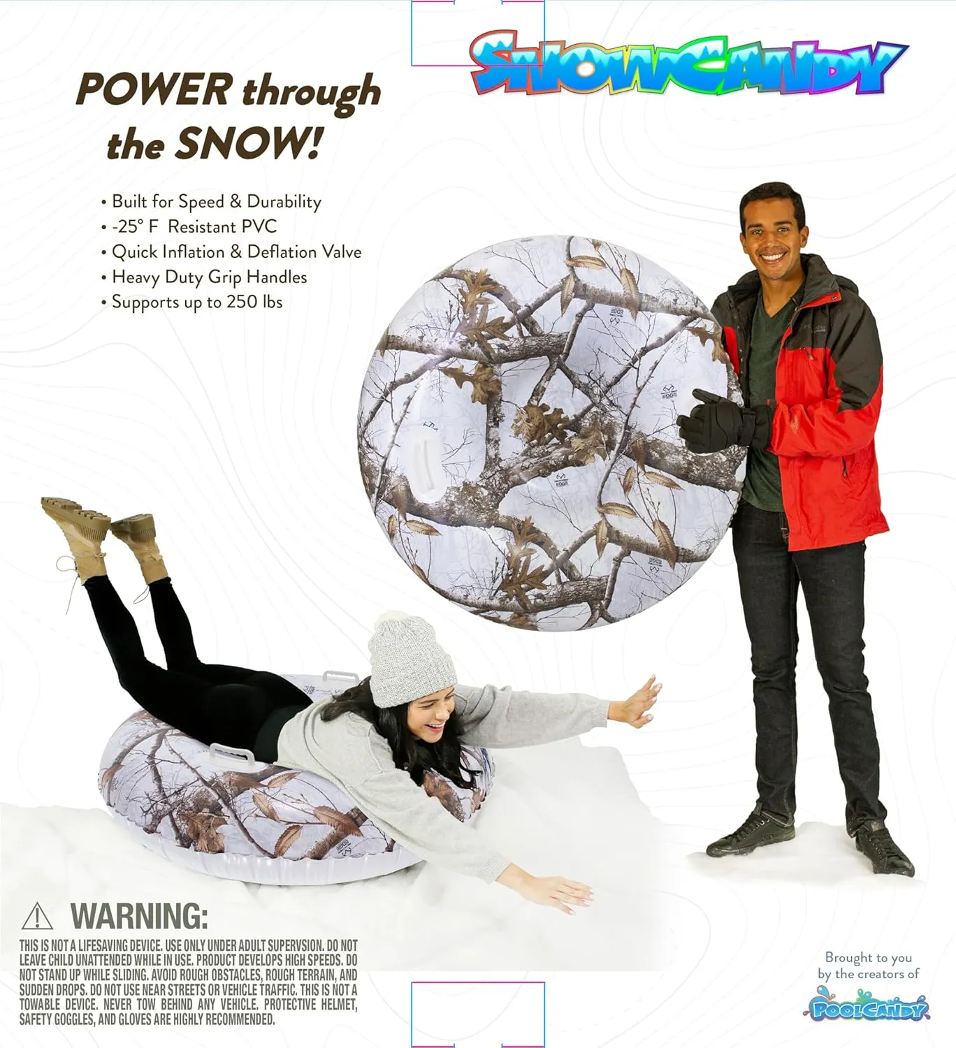 Inflatable Heavy Duty Snow Tubes.