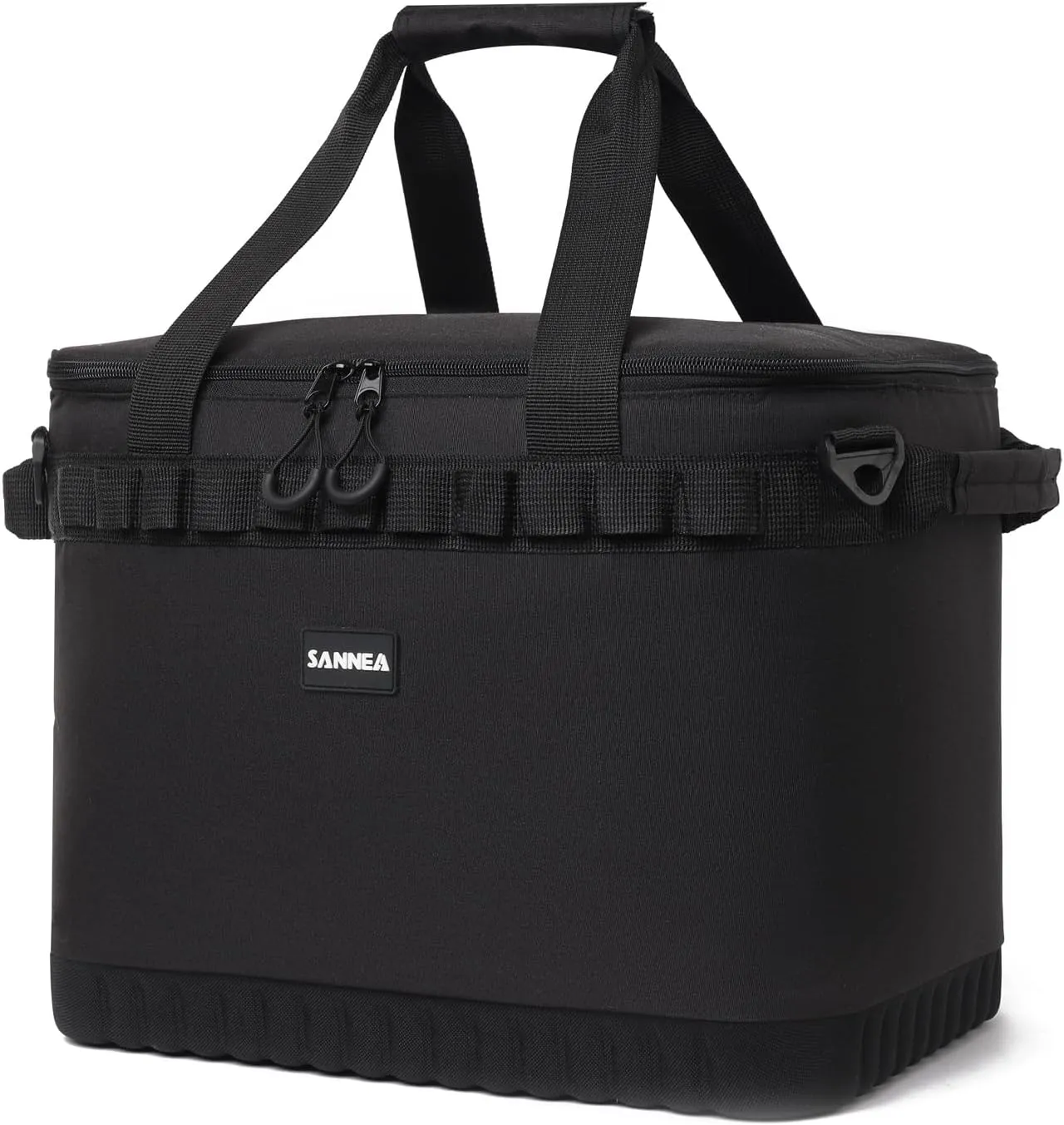 Insulated Cooler Bag, Leakproof Waterproof Lunch Tote for Work Picnic Camping Travel with Adjustable Shoulder Strap for Adult Men Women-Black