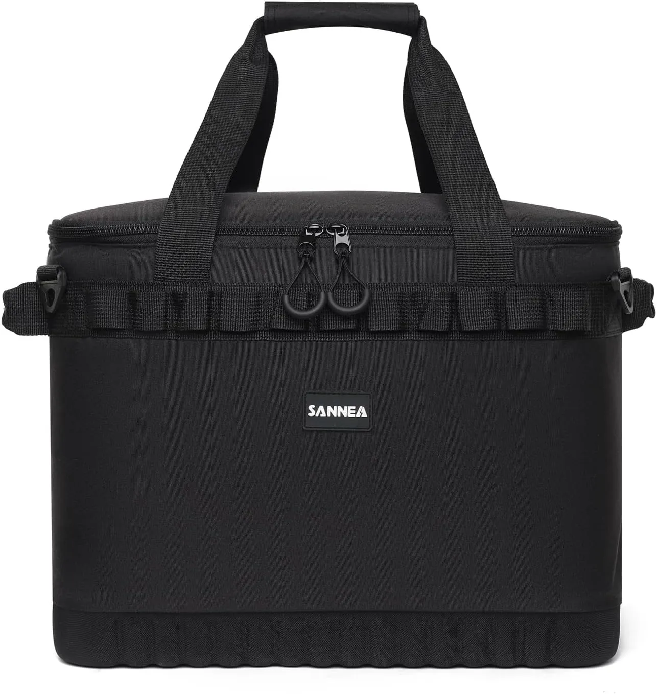 Insulated Cooler Bag, Leakproof Waterproof Lunch Tote for Work Picnic Camping Travel with Adjustable Shoulder Strap for Adult Men Women-Black