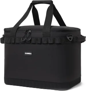 Insulated Cooler Bag, Leakproof Waterproof Lunch Tote for Work Picnic Camping Travel with Adjustable Shoulder Strap for Adult Men Women-Black