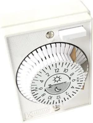 Intermatic E1020 24-Hour 15-Amps Multiple Program Heavy Duty Mechanical Timer, Color