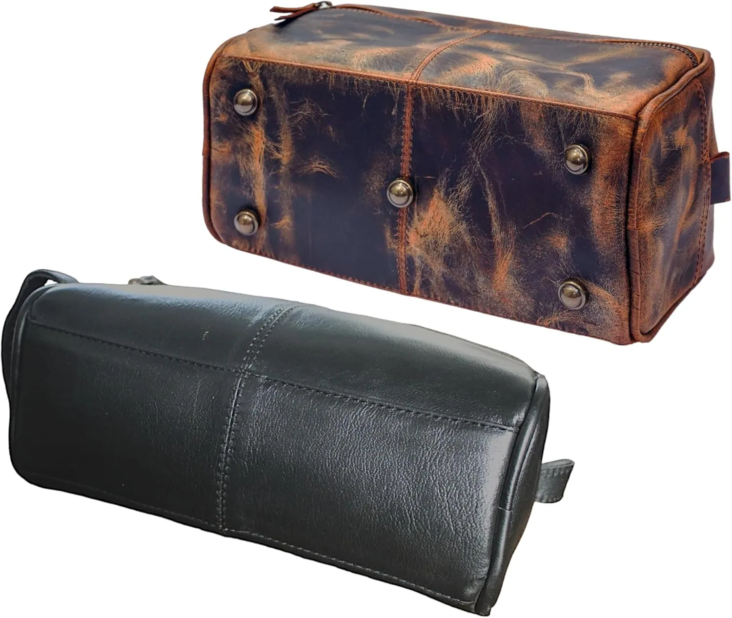 jaald Personalized Genuine Leather Toiletry Bag for Men - Dopp Kit Gift with Embossing Options, Ideal Birthday, Anniversary, Wedding, Father & Groomsmen Gift, Travel bag, Shaving bag