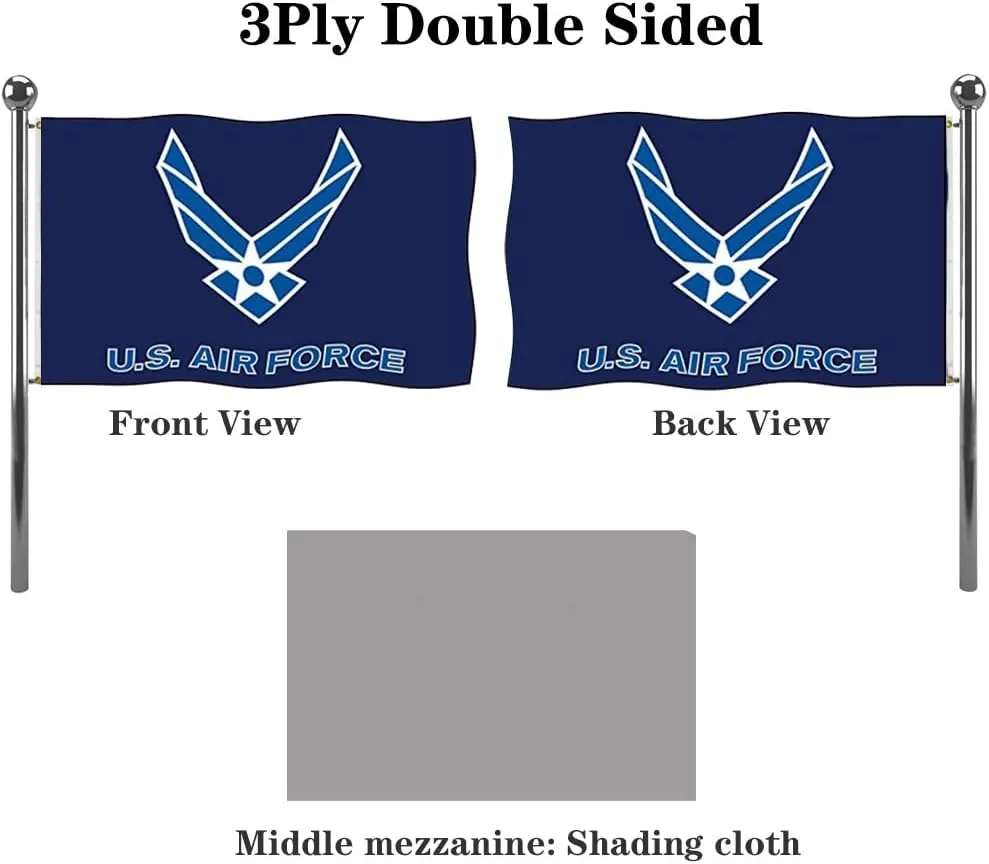 Jayus US Air Force Wing Military Flags 3x5 Outdoor Double Sided Heavy Duty United States Air Force Flag Banner with 2 Grommets