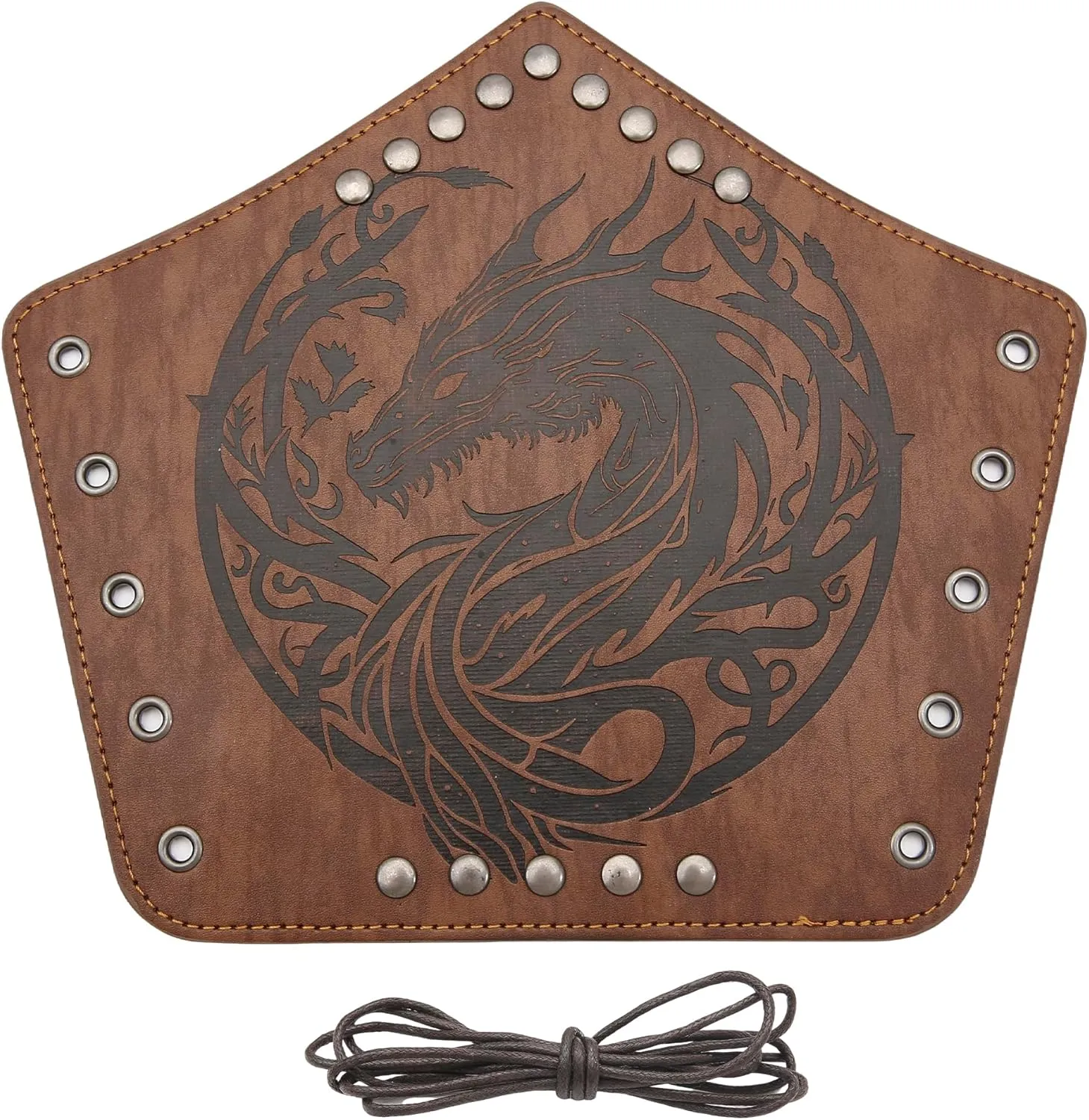 Jeilwiy Medieval Leather Bracers Adults Faux Leather Arm Guards Leather Wrist Band Men Steampunk Wrist Guards for Women Men Renaissance Wrist Cuffs