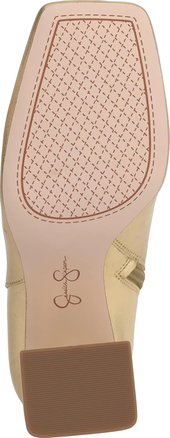 Jessica Simpson Womens Luminna Suede Rhinestone Booties