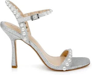 Jewel Badgley Mischka Damaris Pearl Embellished Stiletto Sandal