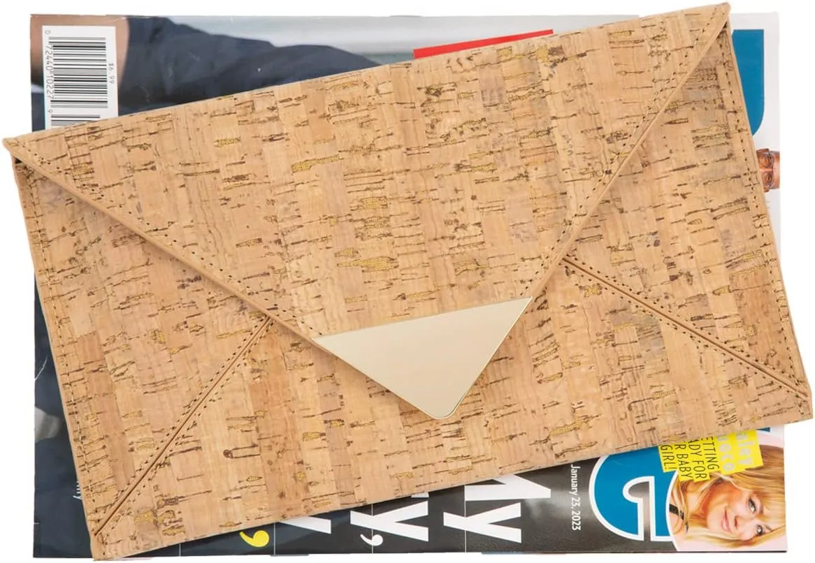 JNB Cork Envelope Flat Clutch