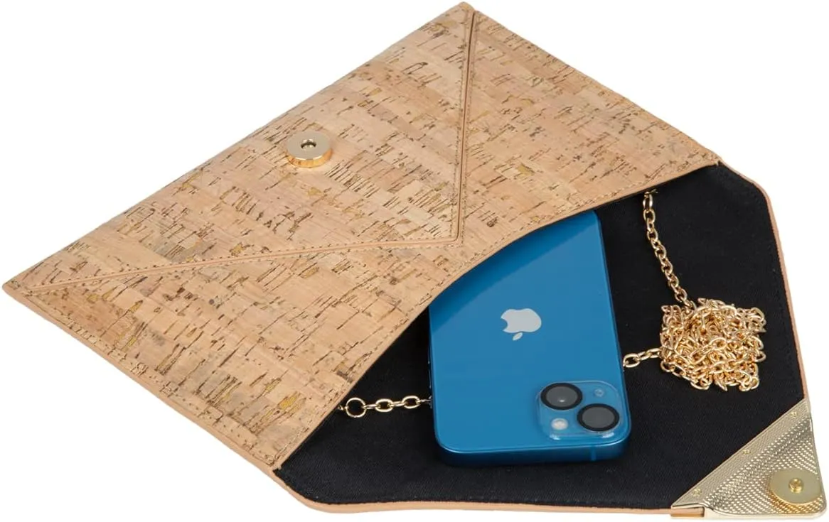 JNB Cork Envelope Flat Clutch