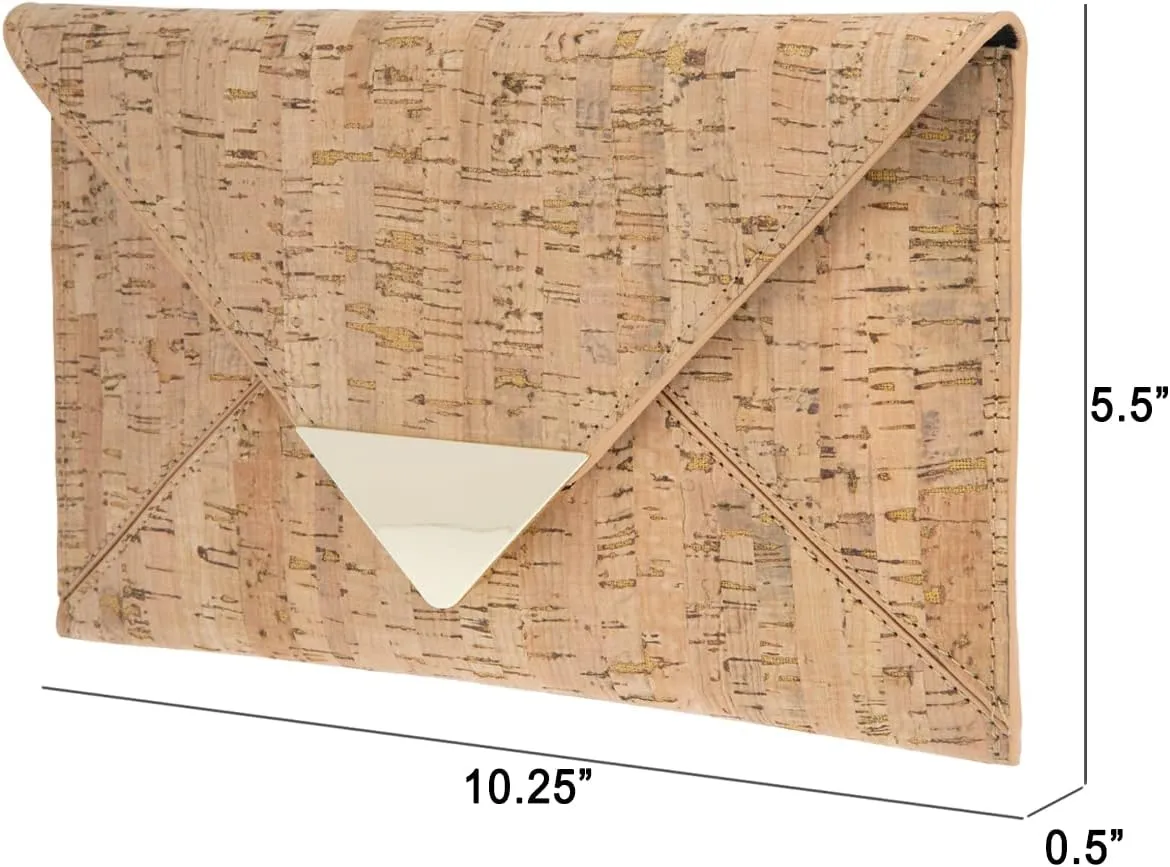 JNB Cork Envelope Flat Clutch