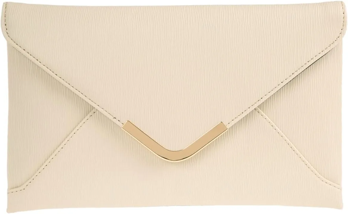 JNB Faux Leather Envelope Clutch Purse