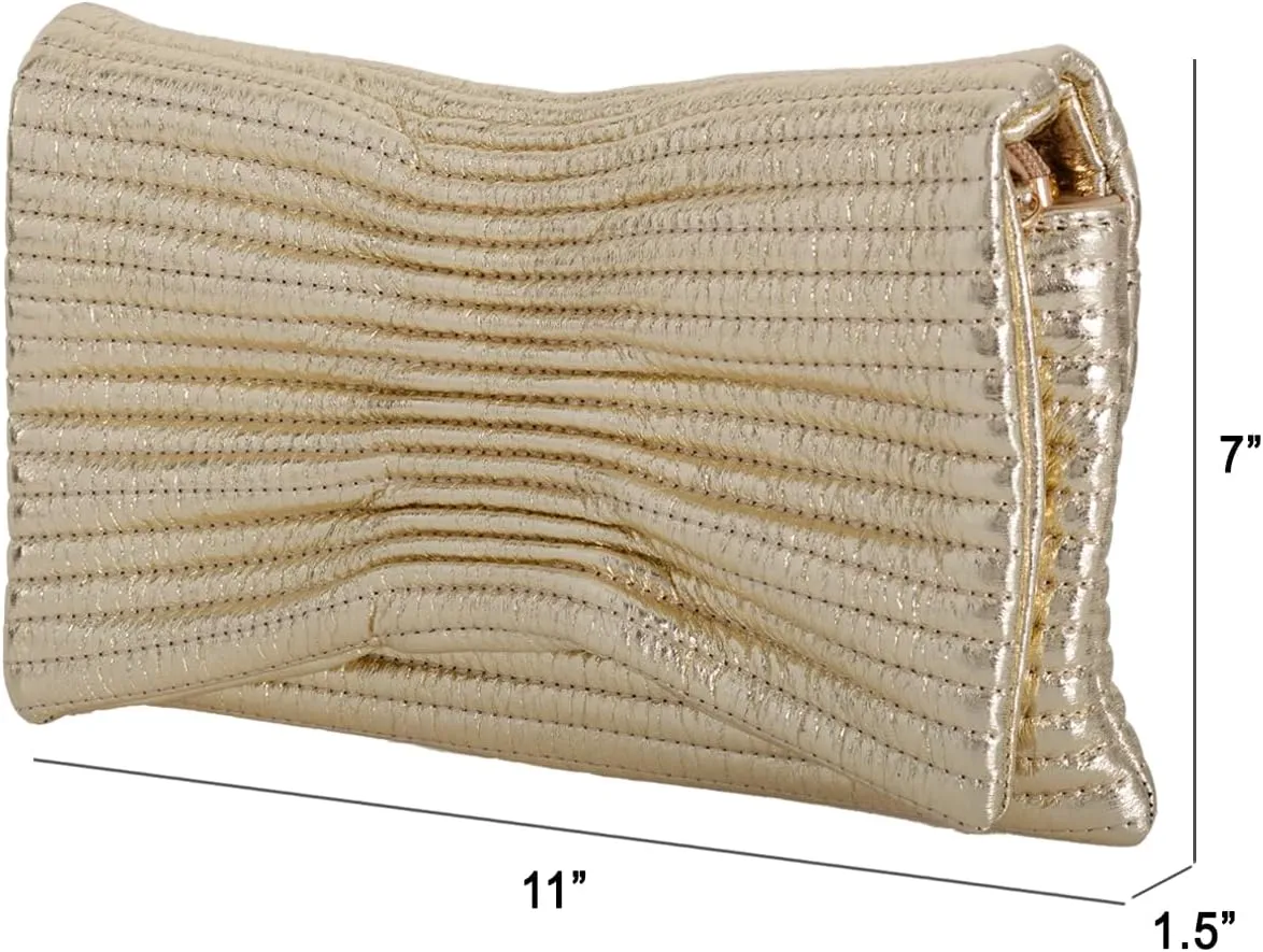 JNB Faux Leather Envelope Clutch Purse