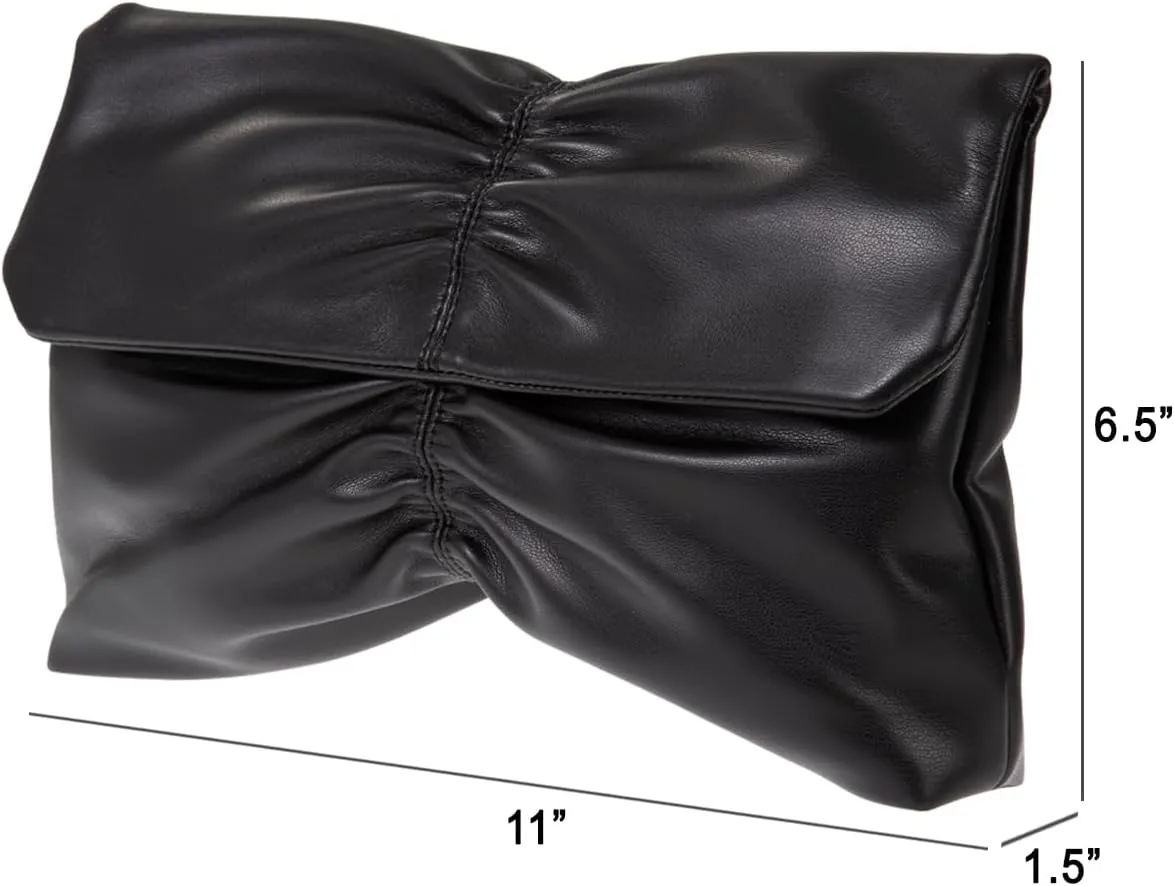 JNB Faux Leather Envelope Clutch Purse