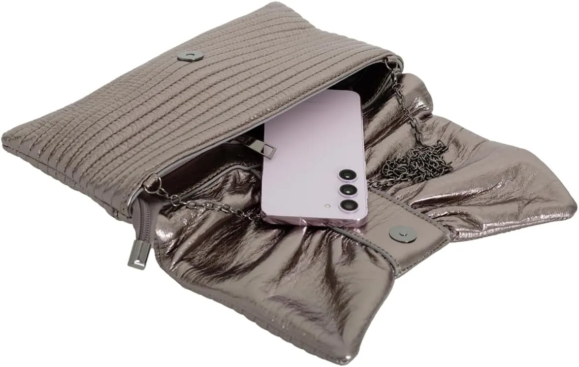 JNB Faux Leather Envelope Clutch Purse