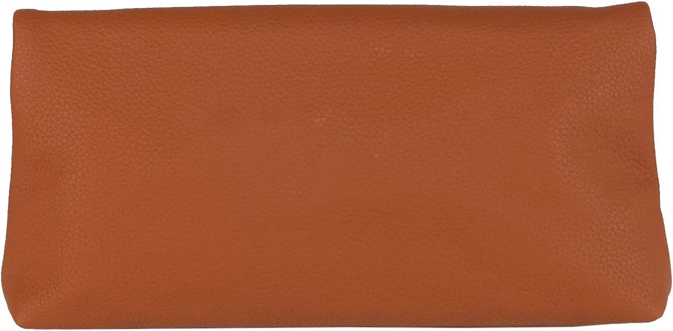 JNB Faux Leather Oversize Foldover Clutch