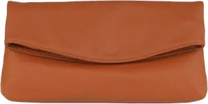 JNB Faux Leather Oversize Foldover Clutch
