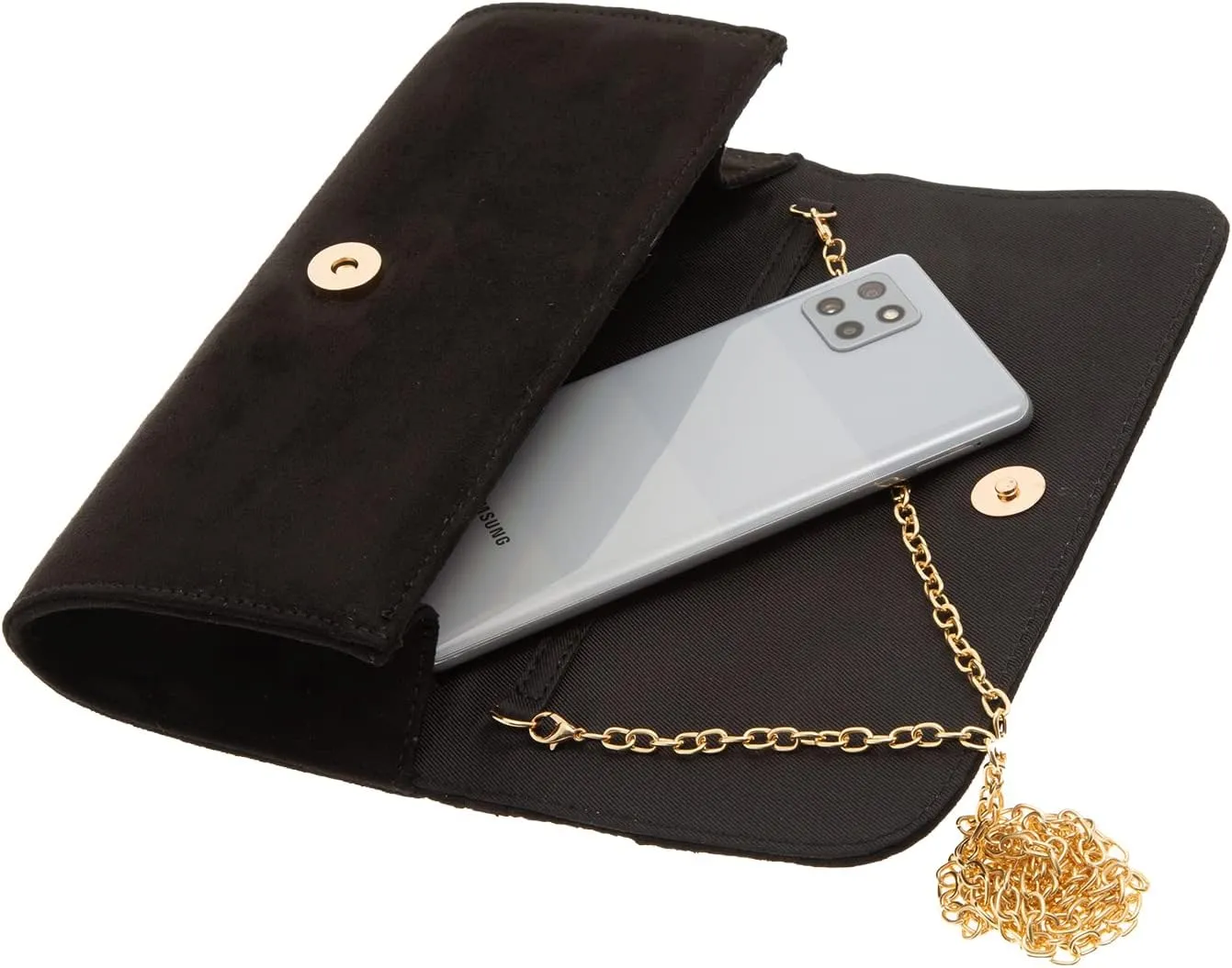 JNB Faux Microsuede Envelope Clutch