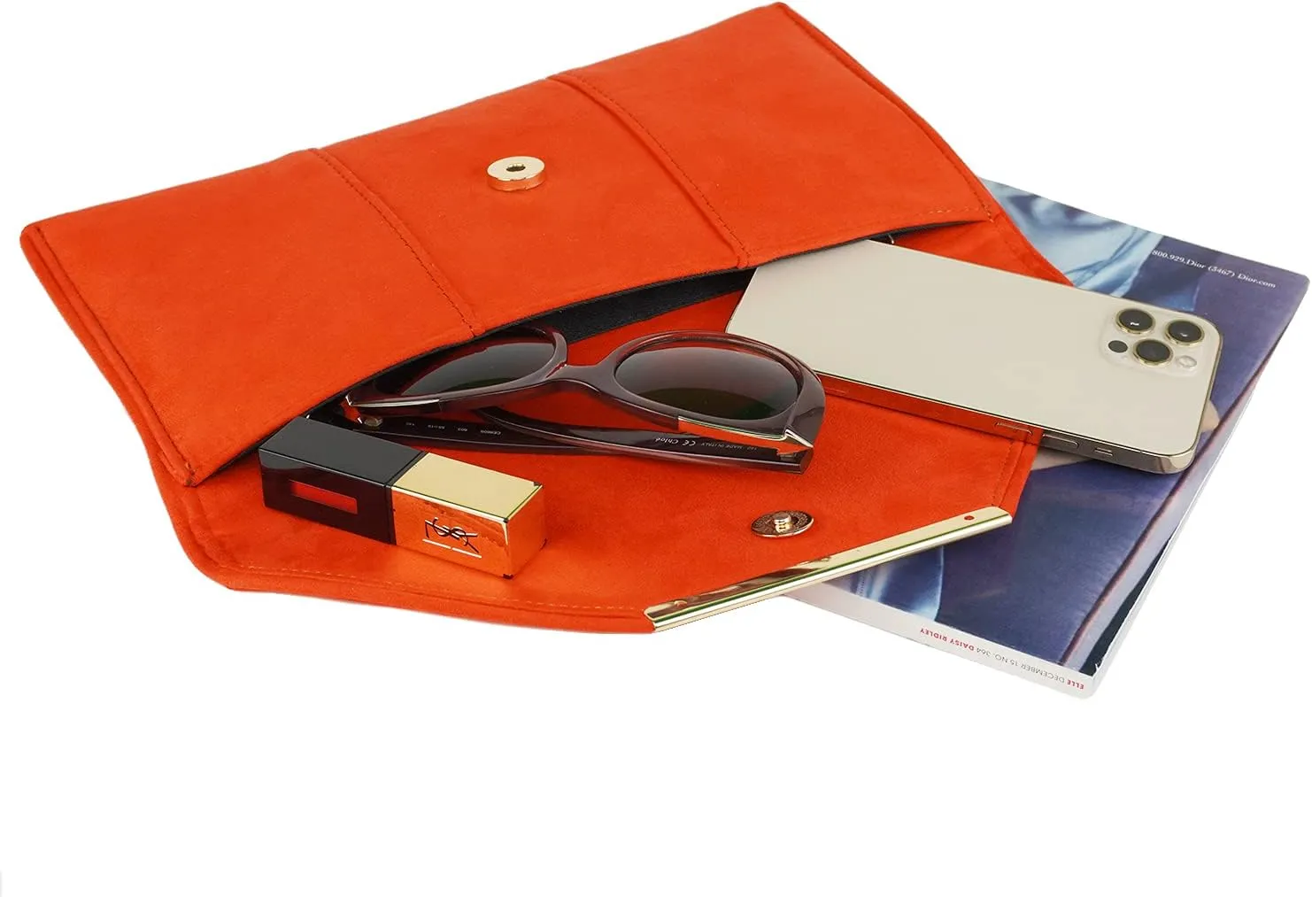 JNB Faux Microsuede Envelope Clutch