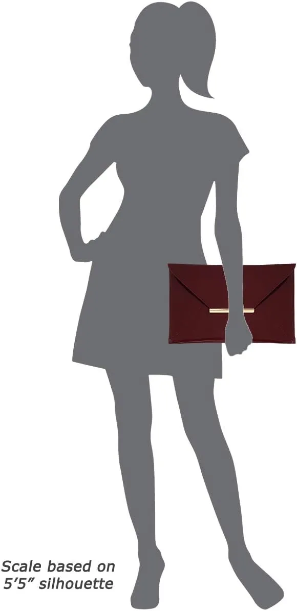 JNB Faux Patent Leather Envelope Candy Clutch Bag