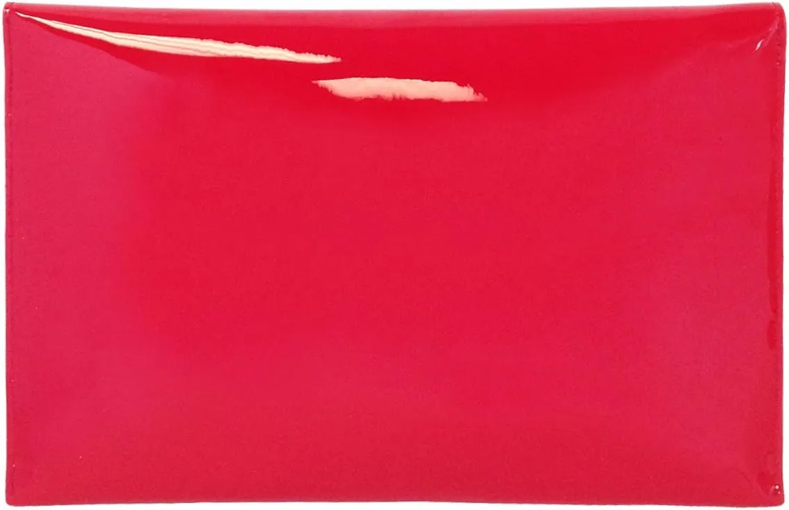JNB Faux Patent Leather Envelope Candy Clutch Bag